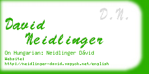 david neidlinger business card